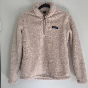 Patagonia cream soft fuzzy 3/4 zip sweater